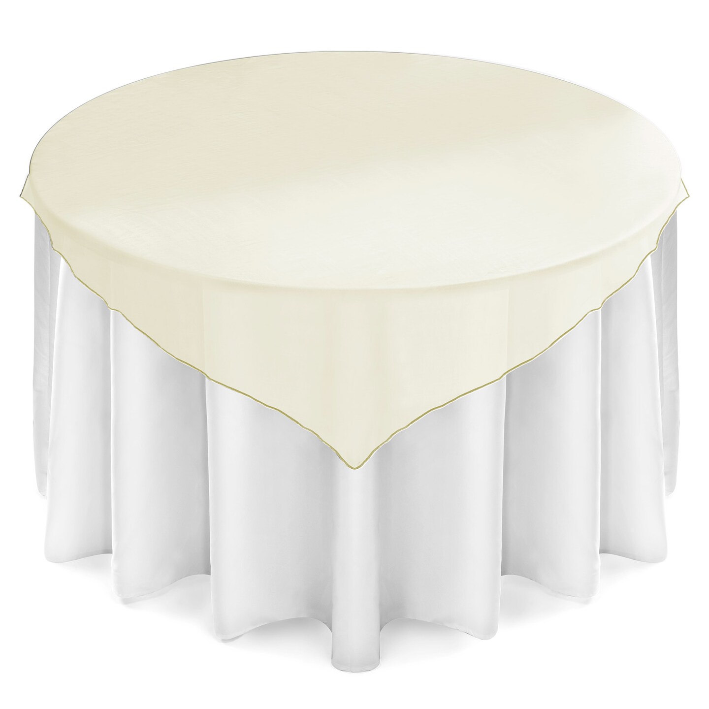 Lann's Linens Organza Wedding Table Overlay - Tablecloth Topper (72" Square)