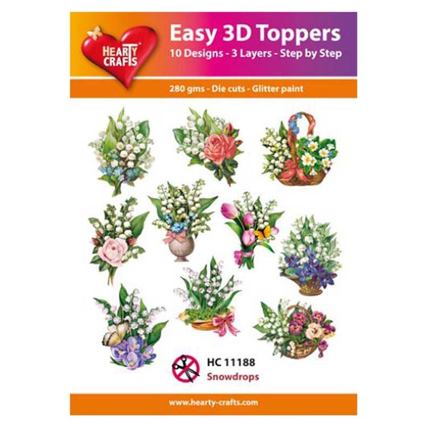 Hearty Crafts Easy 3D Toppers Snowdrops | Michaels