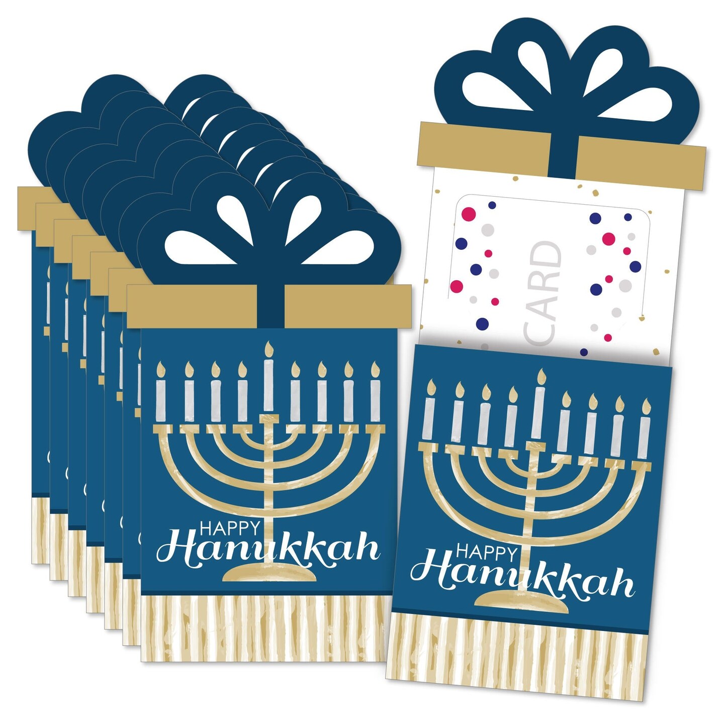 Big Dot of Happiness Happy Hanukkah - Chanukah Holiday Party Money and Gift  Card Sleeves - Nifty Gifty Card Holders - Set of 8