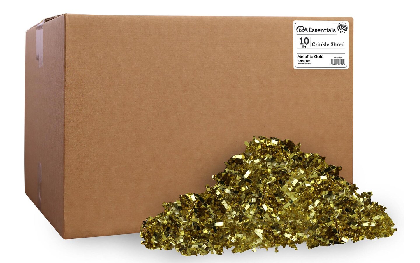 PA Ess Crinkle Shred Box 10lb Metallic Gold