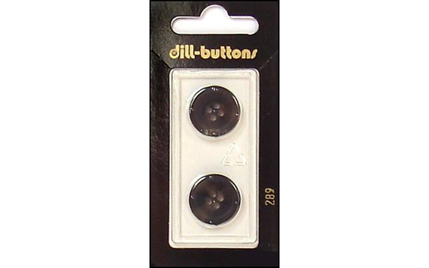 Dill Buttons 18mm 2pc 4 Hole Grey