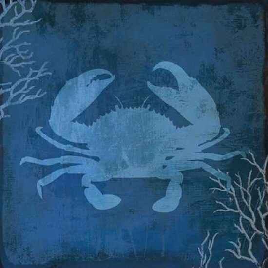 Navy Sea Crab Poster Print by PI Studio