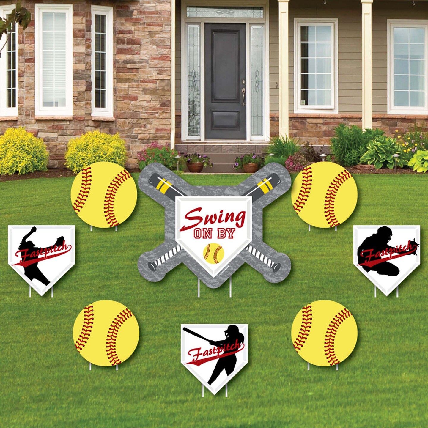 Big Dot of Happiness Grand Slam - Fastpitch Softball - Yard Sign ...