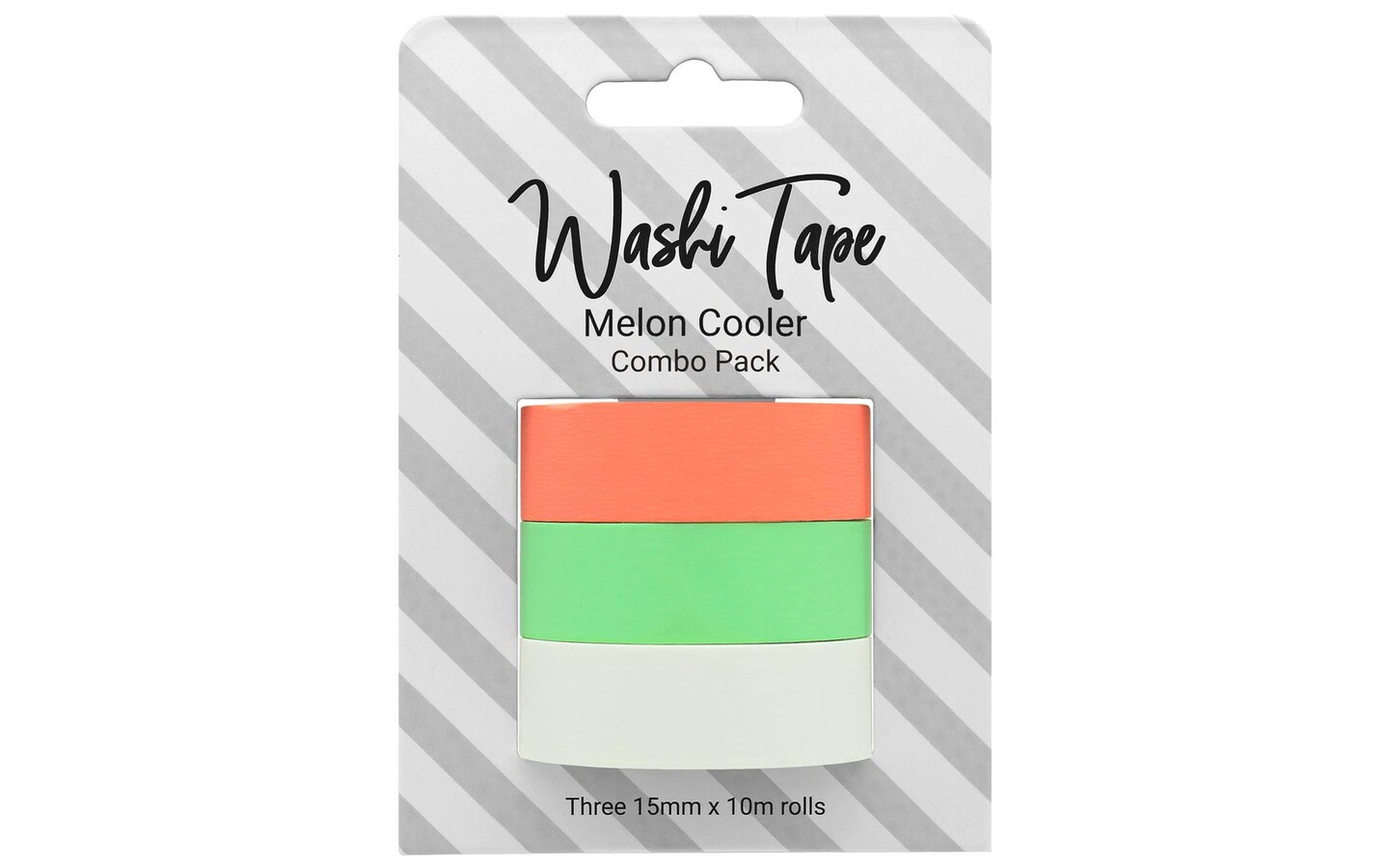 Washi Tape 15mmx10m 3pc Combo Pk Melon Cooler