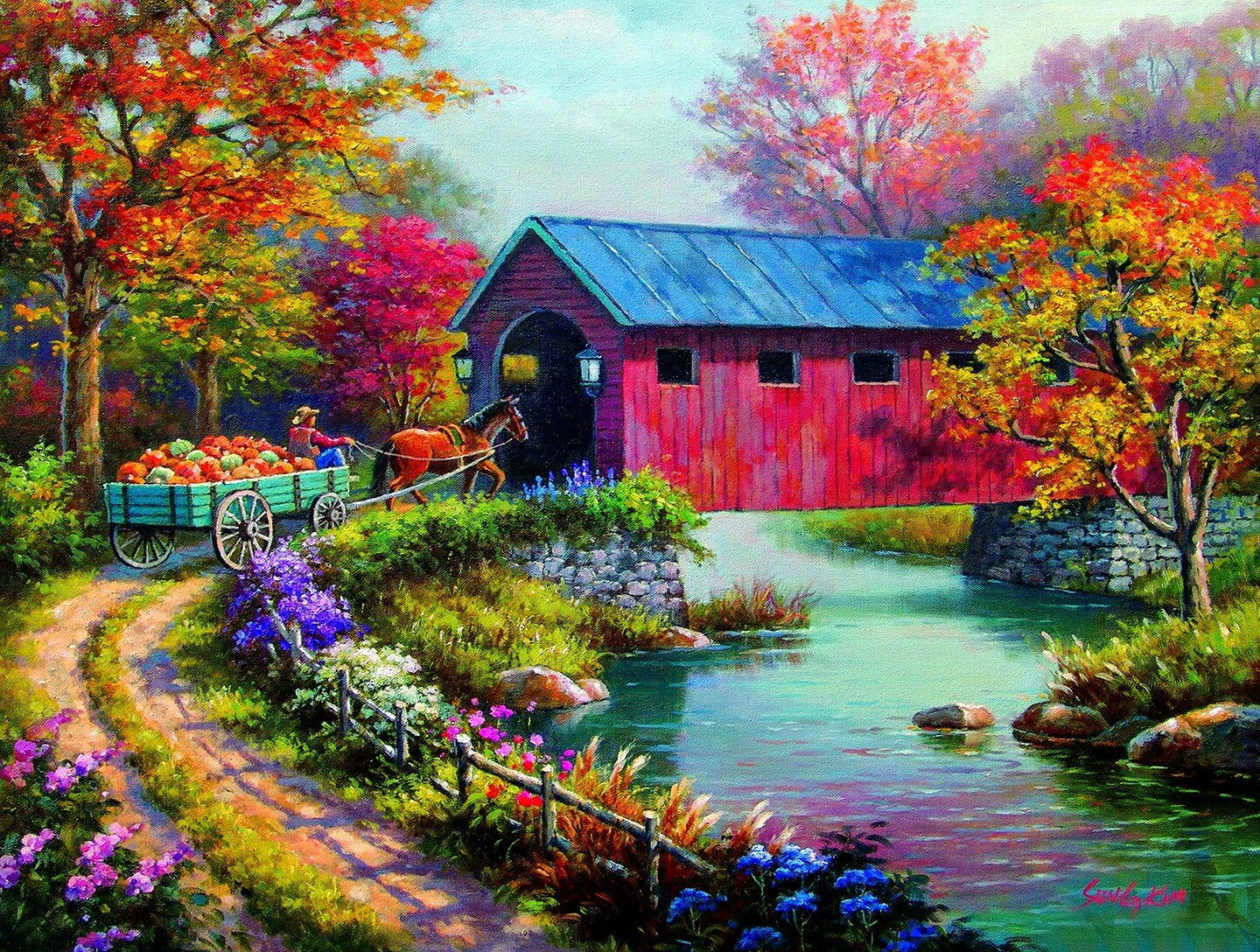 Sunsout Pumpkin Harvest 300 pc  Halloween Jigsaw Puzzle 41776