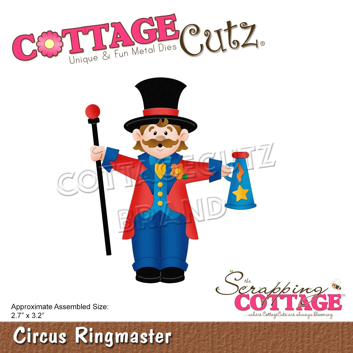 CottageCutz Dies-Circus Ringmaster 2.7&#x22;X3.2&#x22;