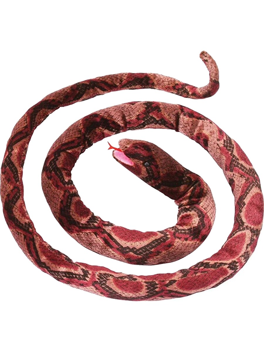Plush Coiled Purple Snake Decoration