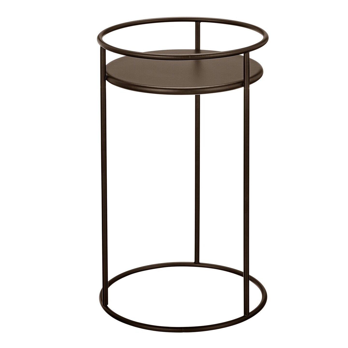mDesign Metal Steel 12-Inch Tall Circular Plant Stand