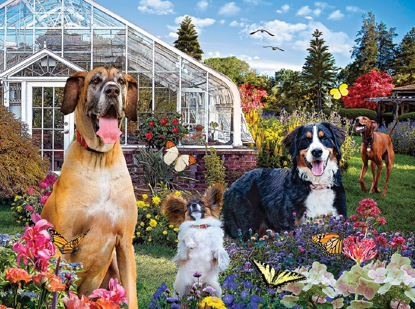 Garden Puppy 1000 Piece Jigsaw Puzzle