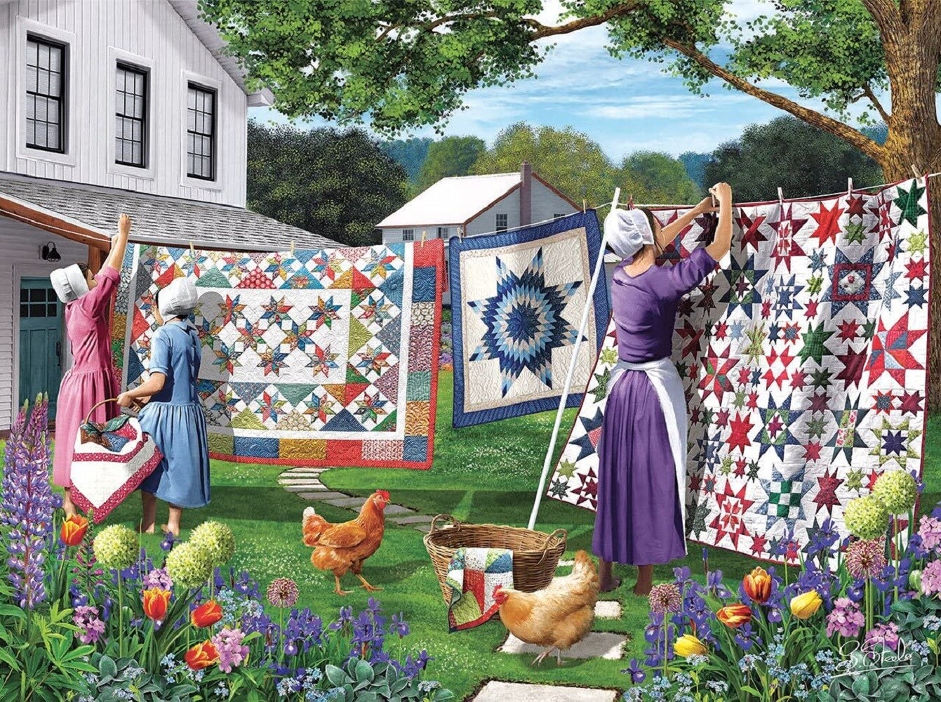 Sunsout Quilts in the Backyard 500 pc   Jigsaw Puzzle 42077