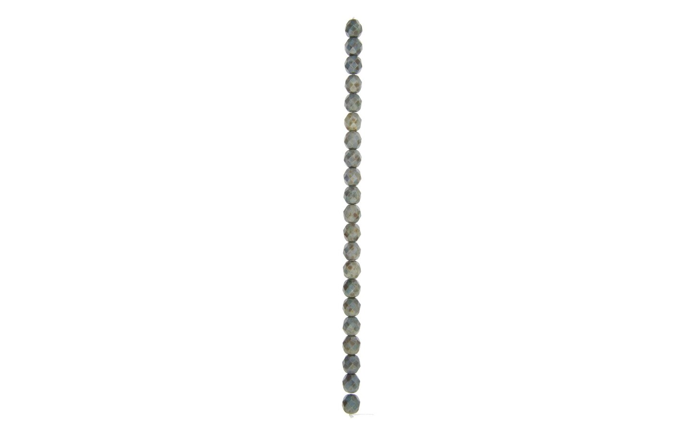 John Bead FP Rd 8mm White Blue Lstr