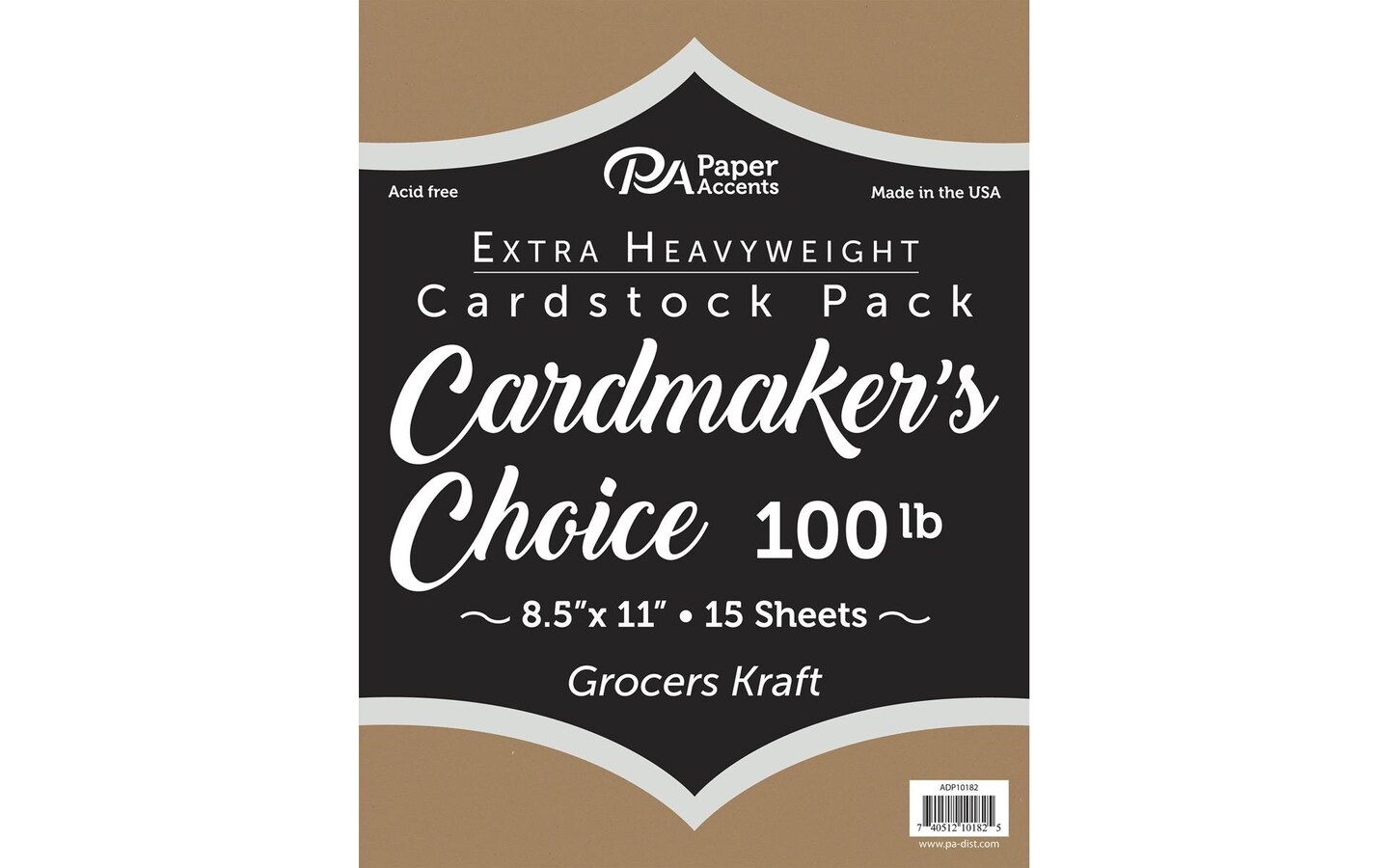 Cardmakers Choice 8.5x11 100lb Grocers Kraft 15pc