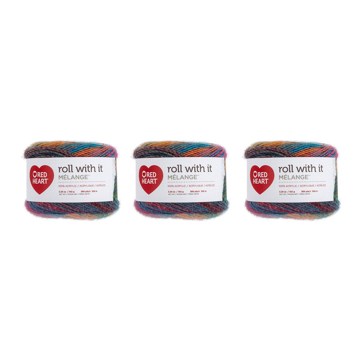 Red Heart Roll With It Melange Yarn-Theater, 1 count - Smith's Food and Drug