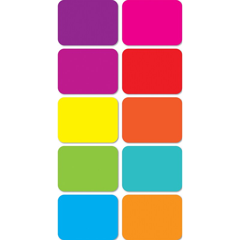 Magnetic Mini Whiteboard Erasers 2" X 1.5" X .75, Assorted Colors, Pack Of 10