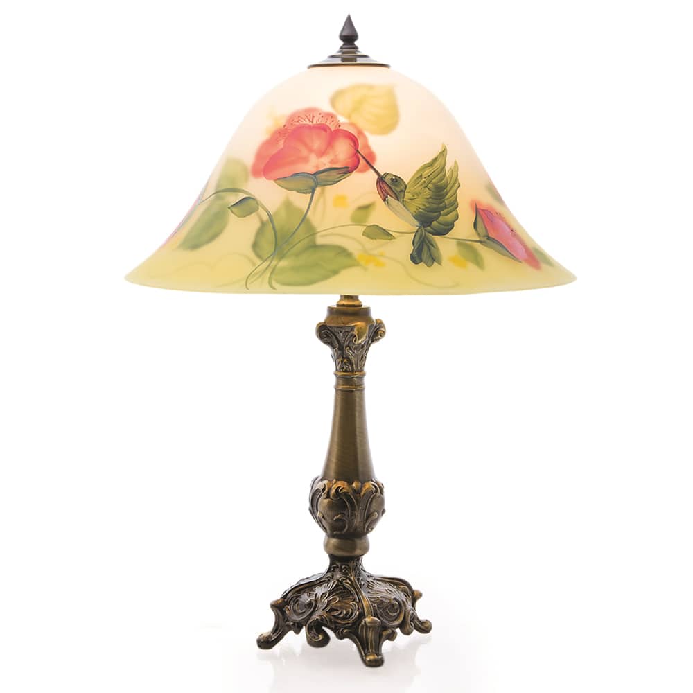 Electric Lamp Large with Hummingbird