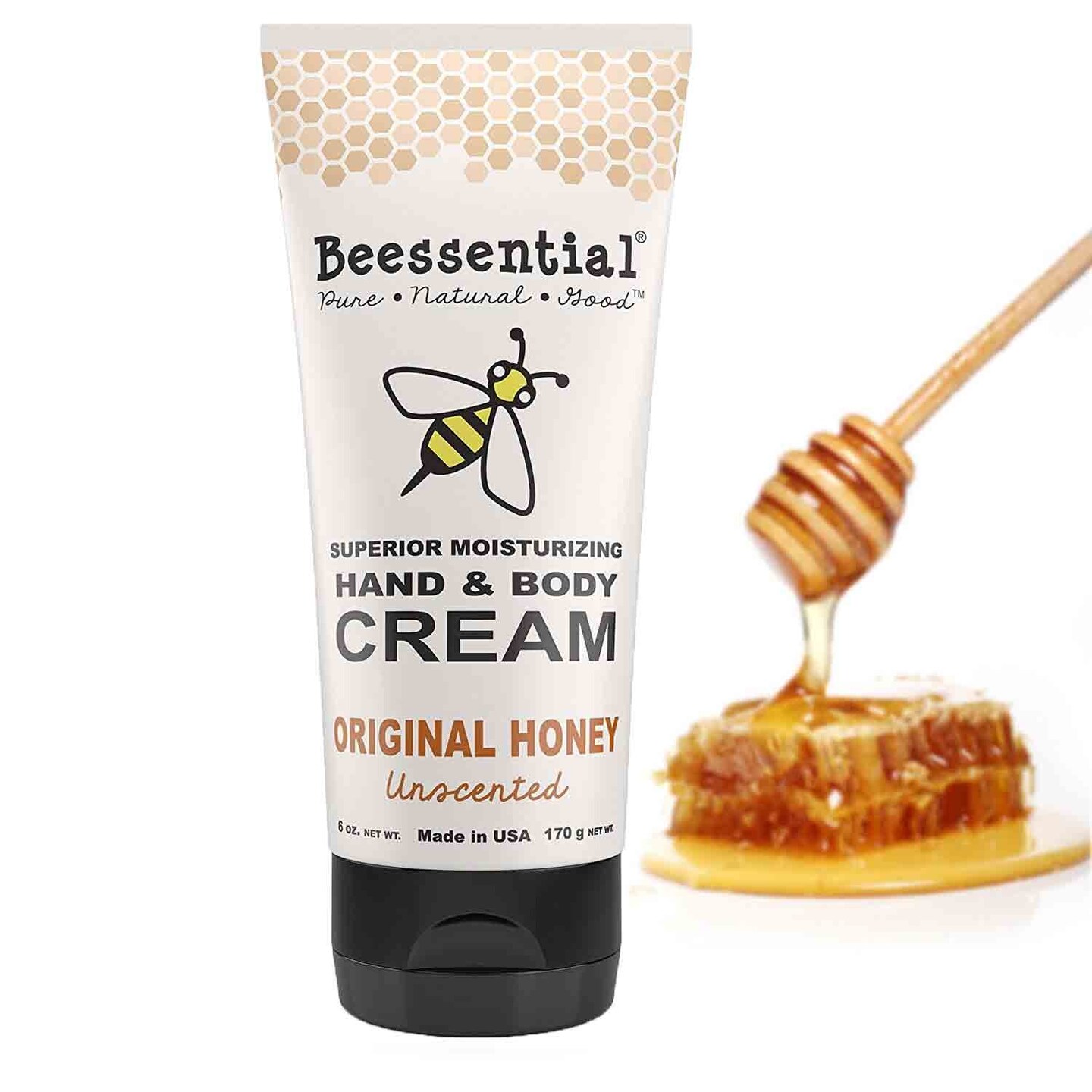 Beessential Natural Hand and Body Cream - Original Honey (Unscented)