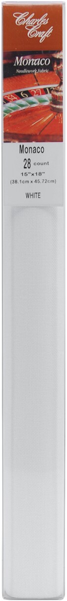 Charles Craft Monaco Cloth 28 Count 15&#x22;X18&#x22; Box-White