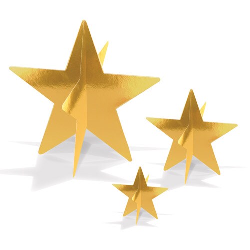 Metallic Star Cutouts (Gold)