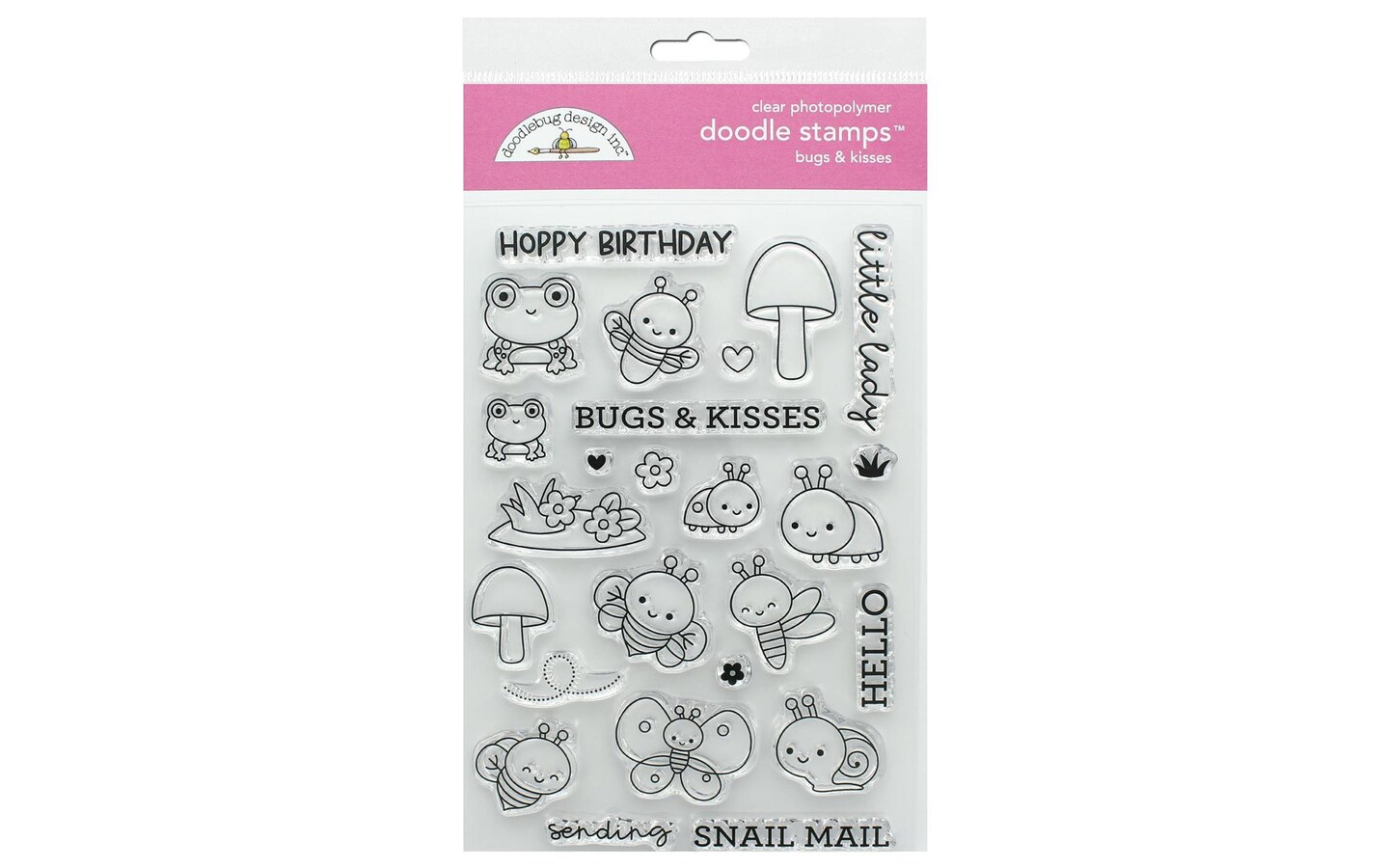 Doodlebug Fairy Garden Doodle Stamps Bugs &#x26; Kisses