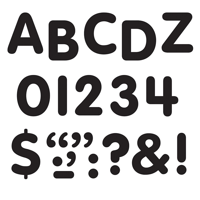 Black 1&#x22; STICK-EZE&#xAE; Stick-On Letters