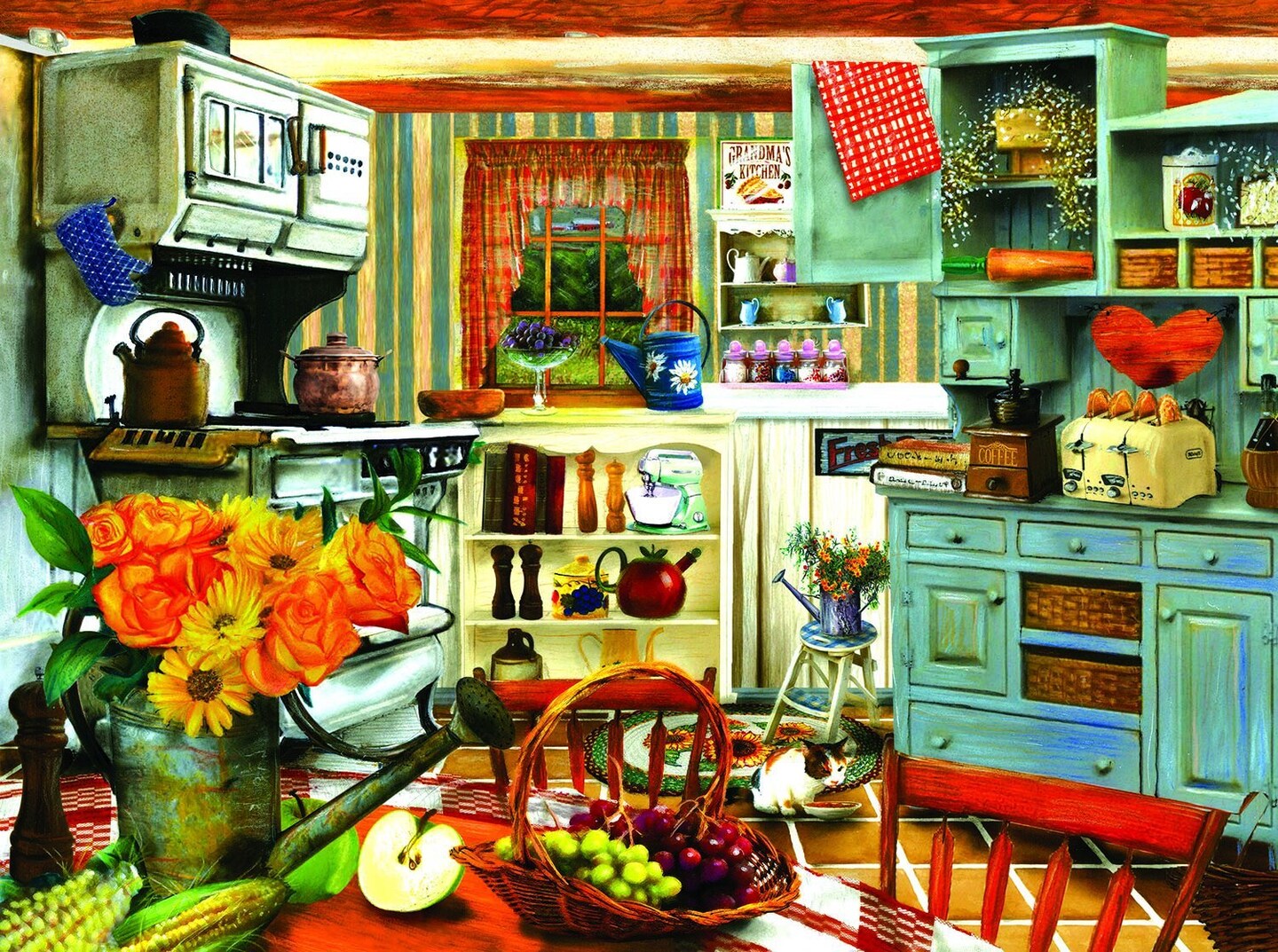 Sunsout Grandma&#x27;s Country Kitchen 1000 pc   Jigsaw Puzzle 28851
