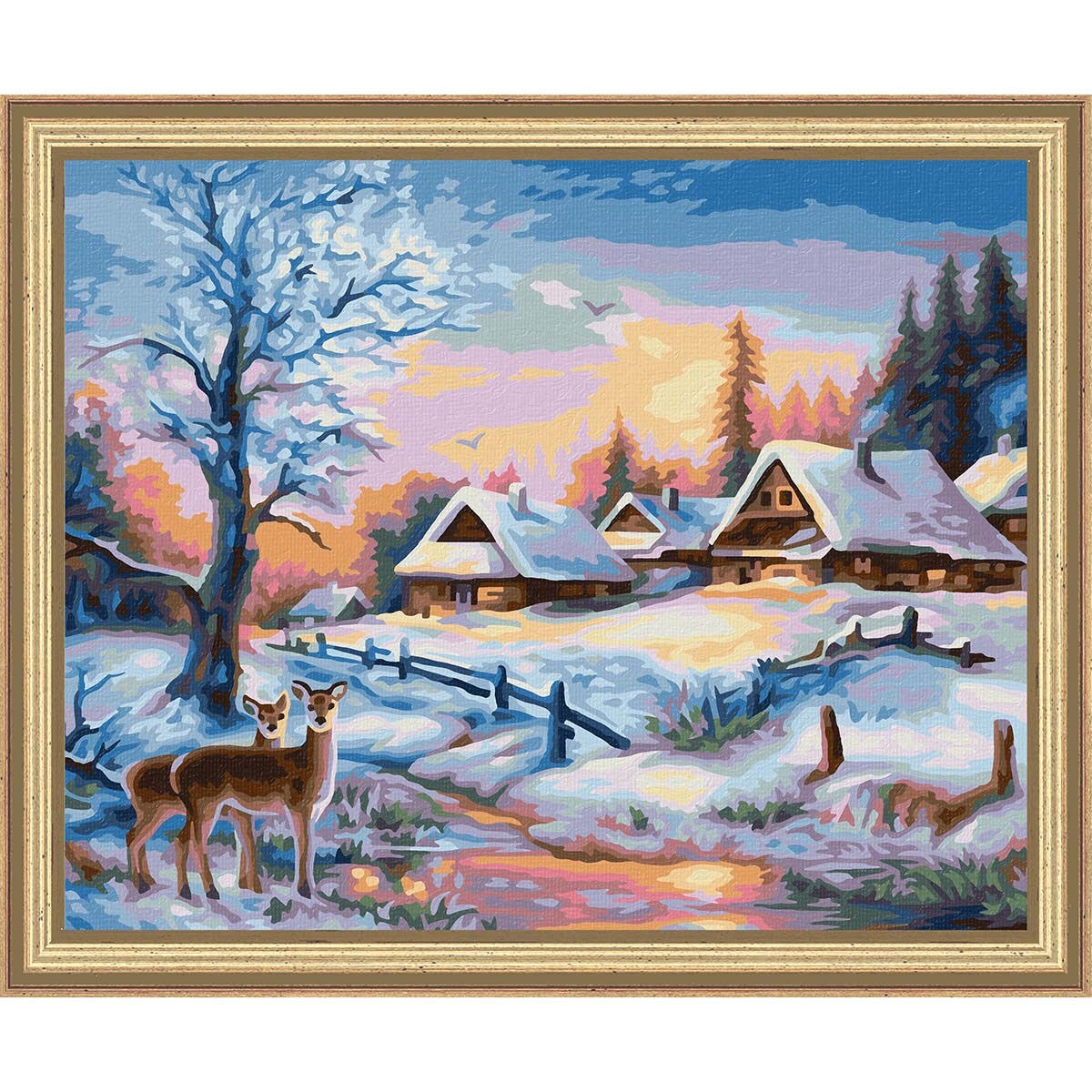 Schipper Winter Landscape Kit & Frame PaintbyNumber Kit Michaels