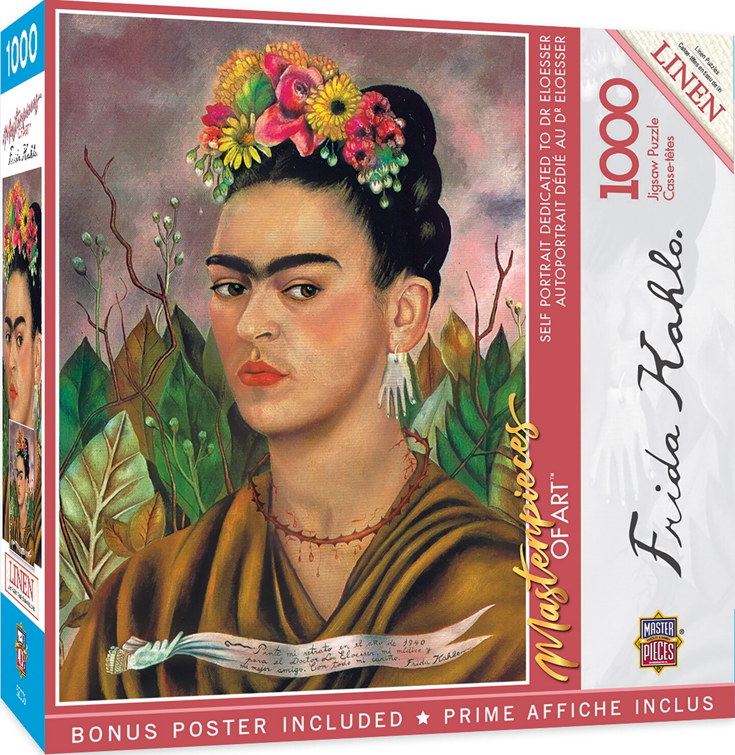 Masterpieces 1000 Piece Jigsaw Puzzle For Adults, Family, Or Kids - Frida Kahlo Self Portrait - 19.25&#x22;x26.75&#x22;