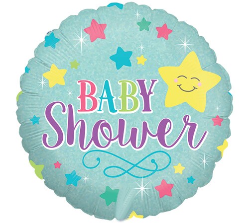 18-Inch Stars Baby Shower Hologram Balloon