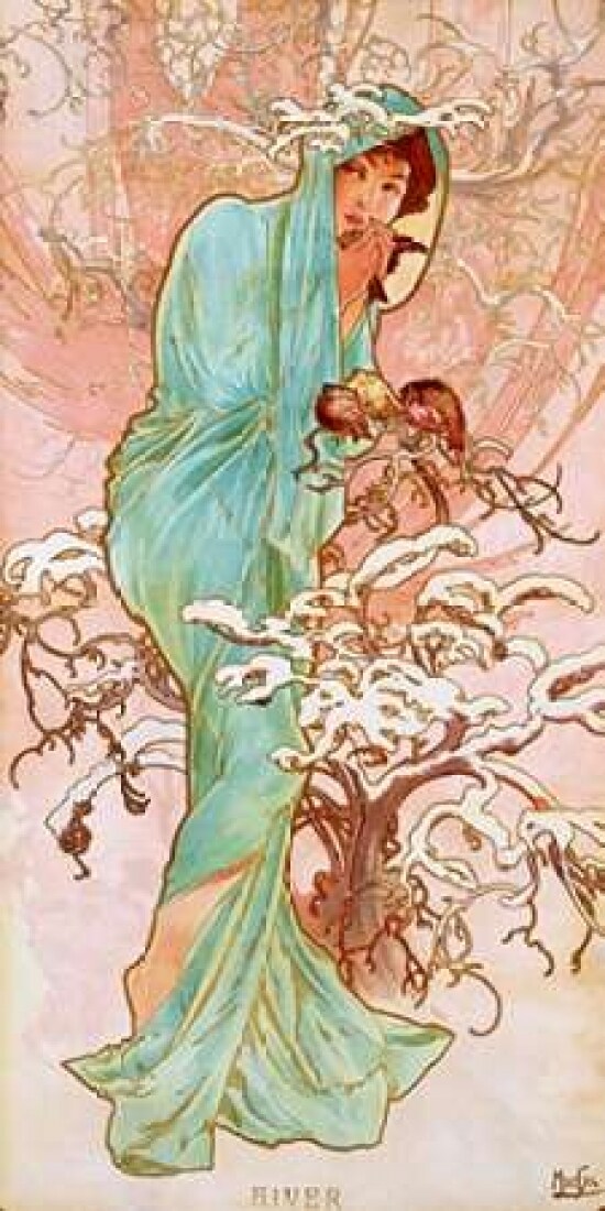 Hiver Poster Print by Alphonse Mucha - Item # VARPDX2AMU1084