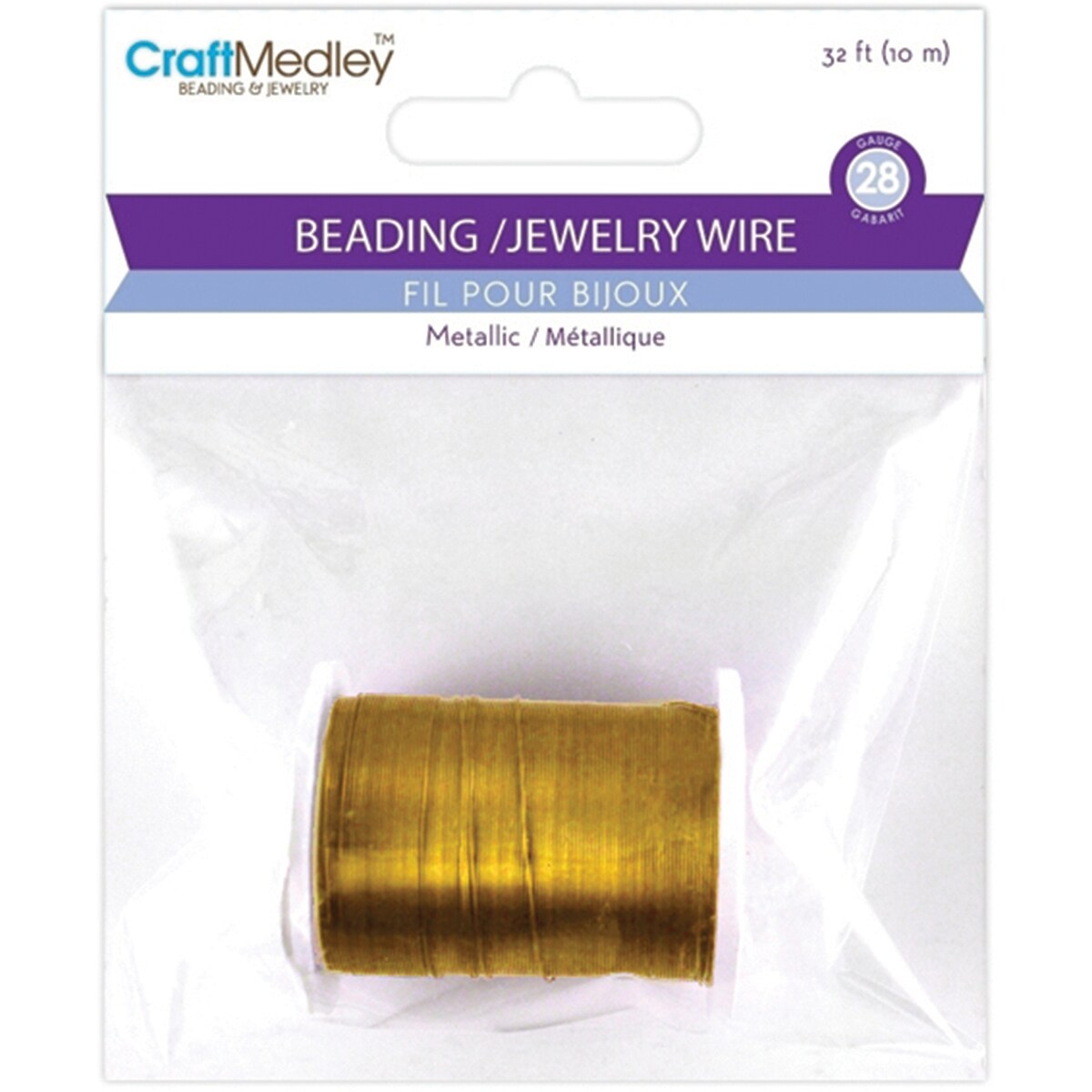 Metallic Beading & Jewelry Wire 28 Gauge 32' Gold