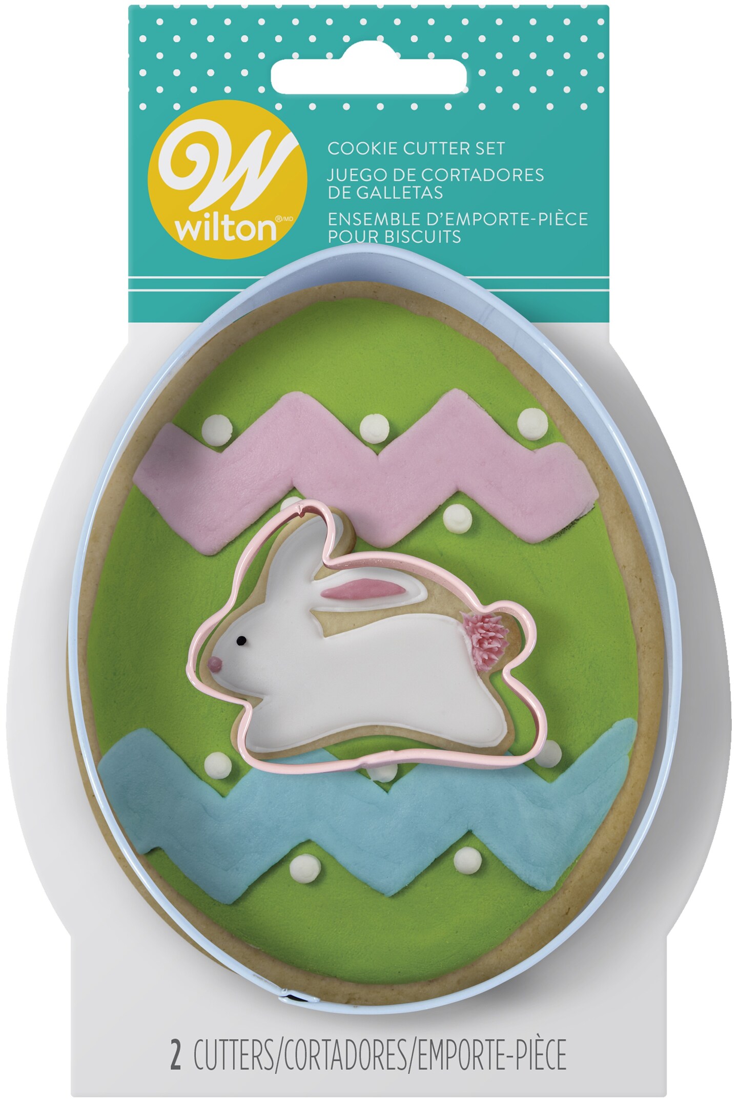 Wilton Metal Cookie Cutter 2/Pkg-Egg, Mini Bunny