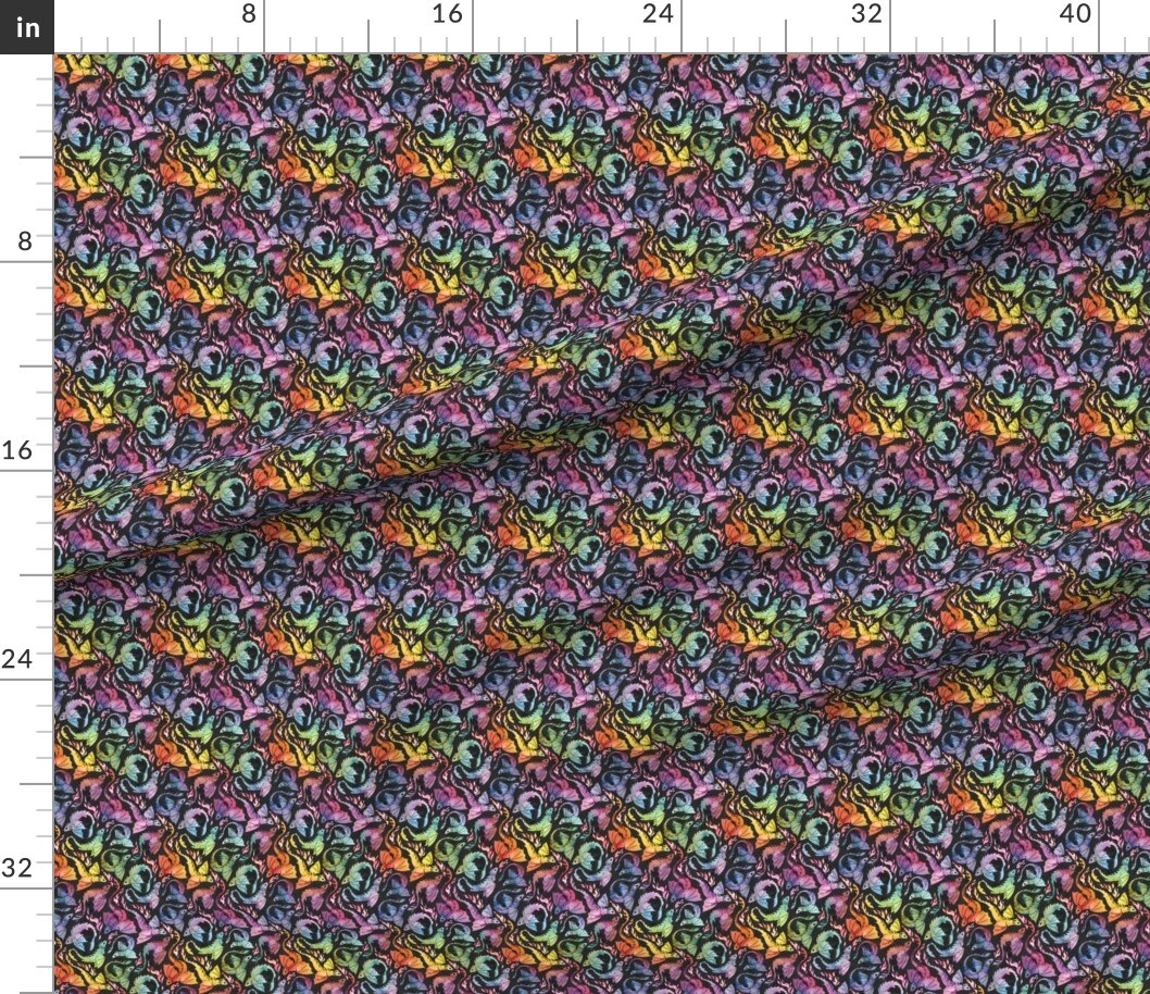 Various Fabrics by the Yard or Fat Quarter Dragon Rainbow Small Cute Fantasy Fairy Tale Custom Printed Fabric by Spoonflower