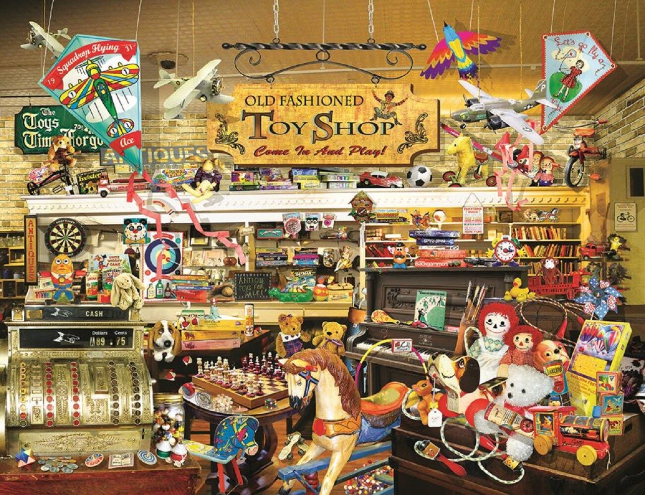 Sunsout An Old Fashioned Toy Shop 1000 pc Large Pieces Jigsaw Puzzle 34916