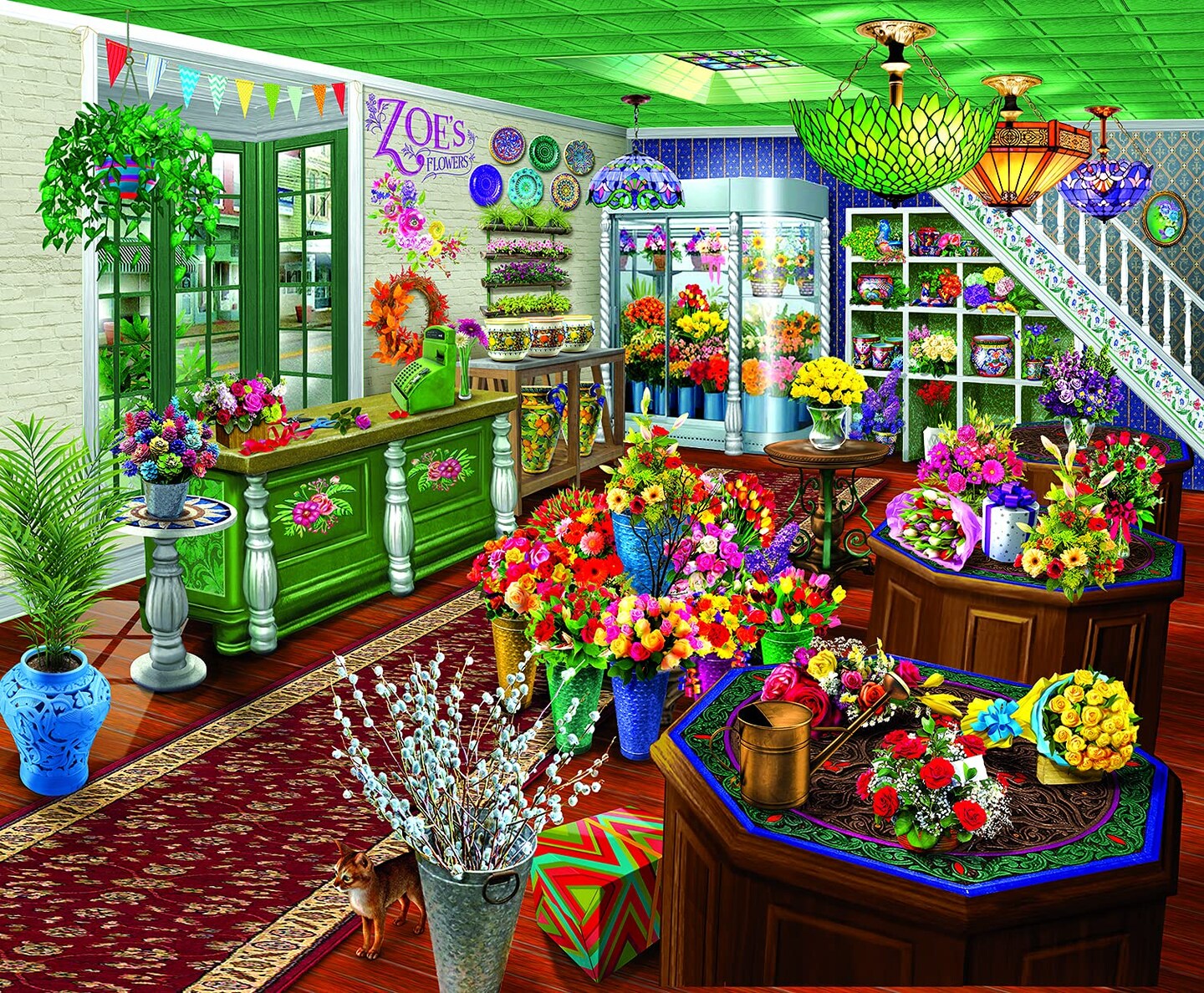 Sunsout Zoe&#x27;s Flowers 1000 pc   Jigsaw Puzzle 31904