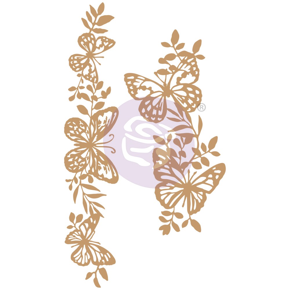 Prima Marketing Inc Chipboard Diecut - Butterfly Borders - 2 Pcs, 5.5-7.6 655350647384