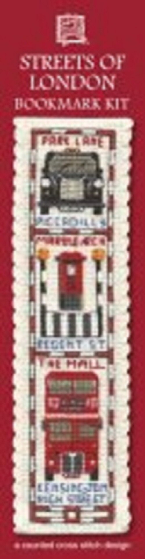 Textile Heritage Streets of London Counted Cross Stitch Bookmark Kit