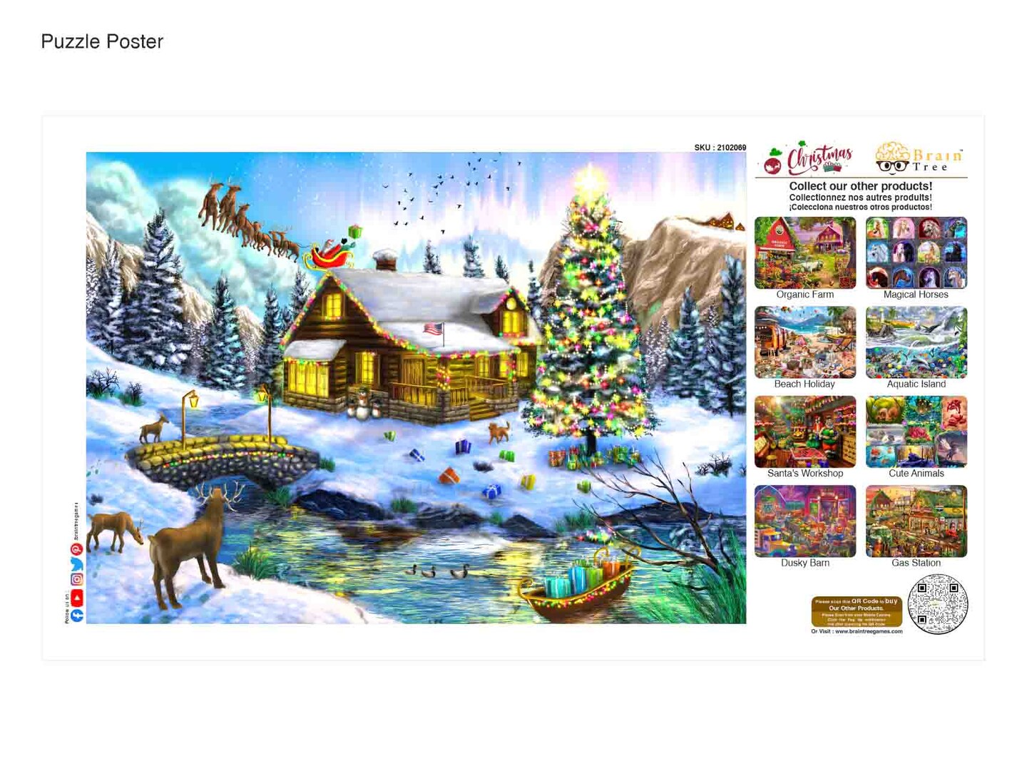 Brain Tree - Christmas Scenery Jigsaw Puzzles 1000 Piece