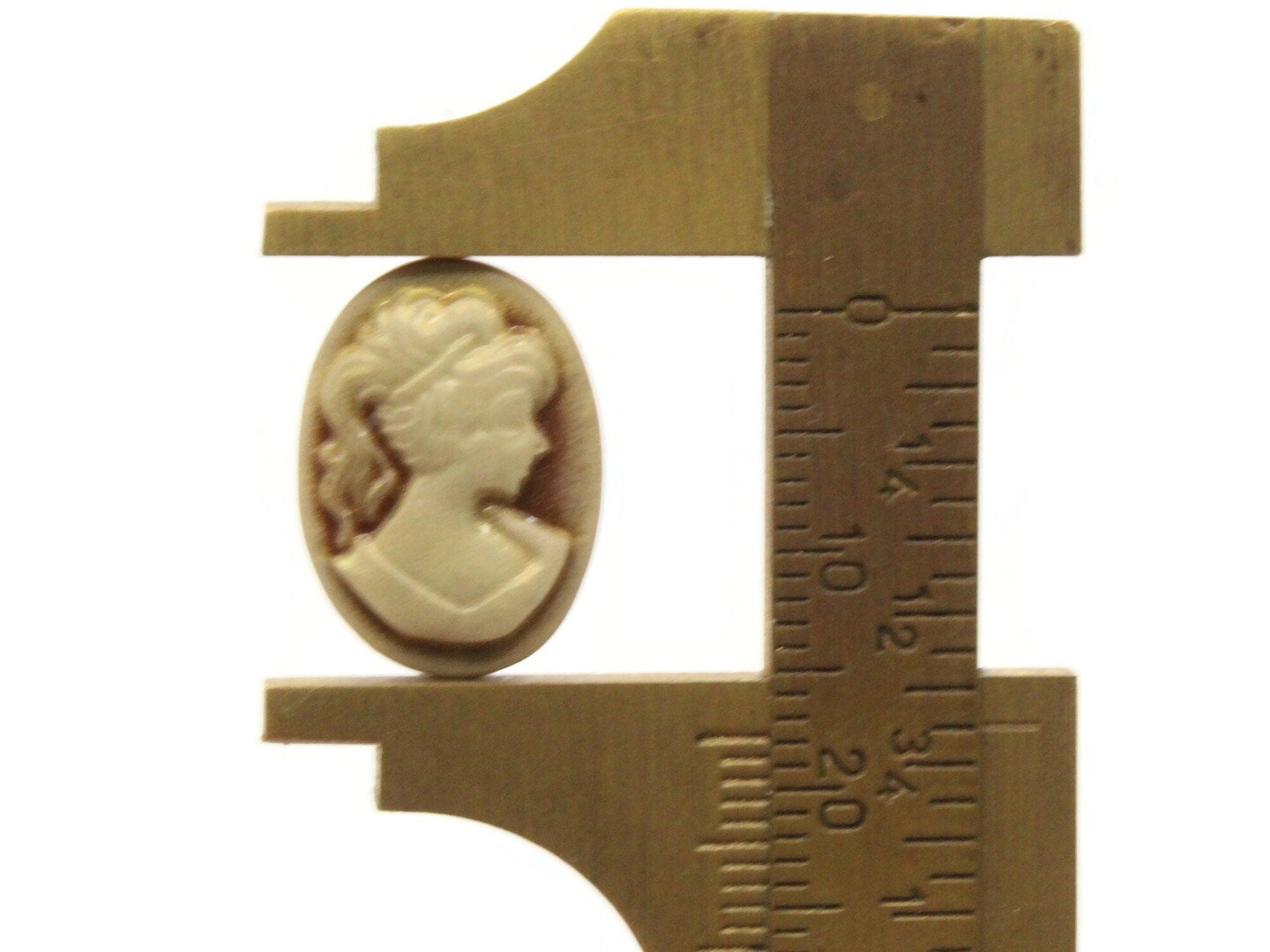 10 18mm x 13mm Brown Resin Oval Greek Style Woman's Face Cameo Cabochons