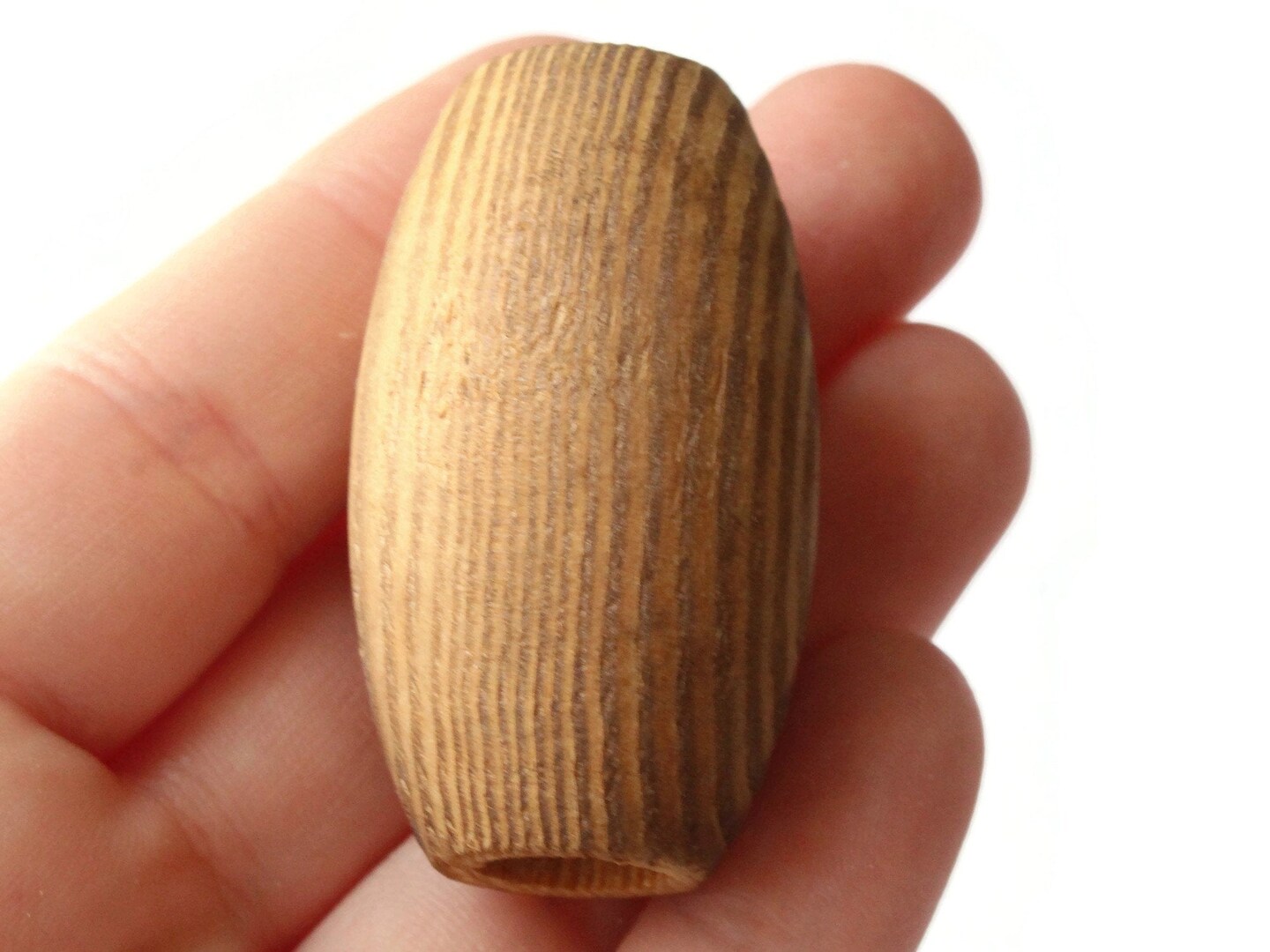 3 44mm Long Wood Barrel Beads