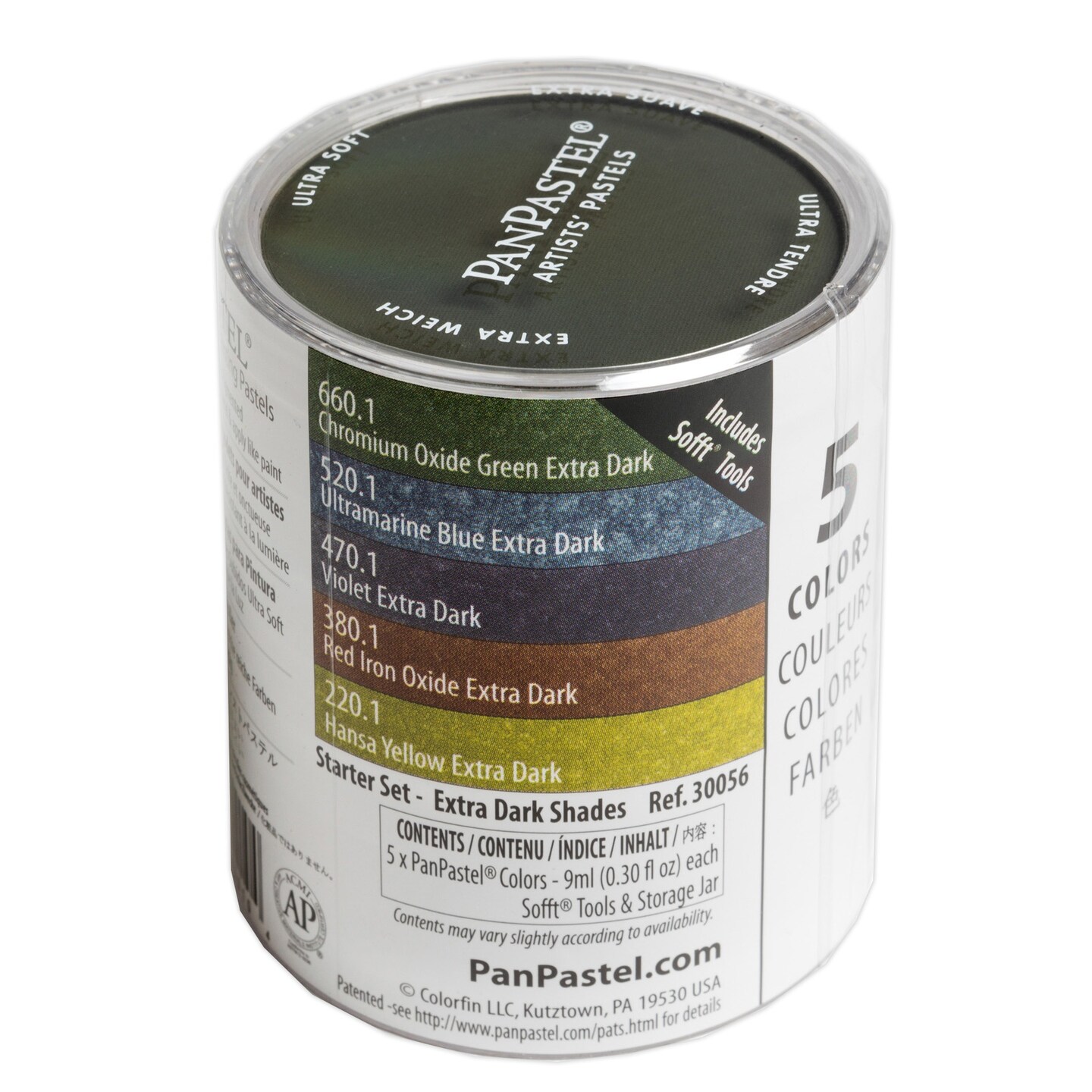 PanPastel™ Artists' Pastels - Extra Dark Shades, Starter Set Of 5