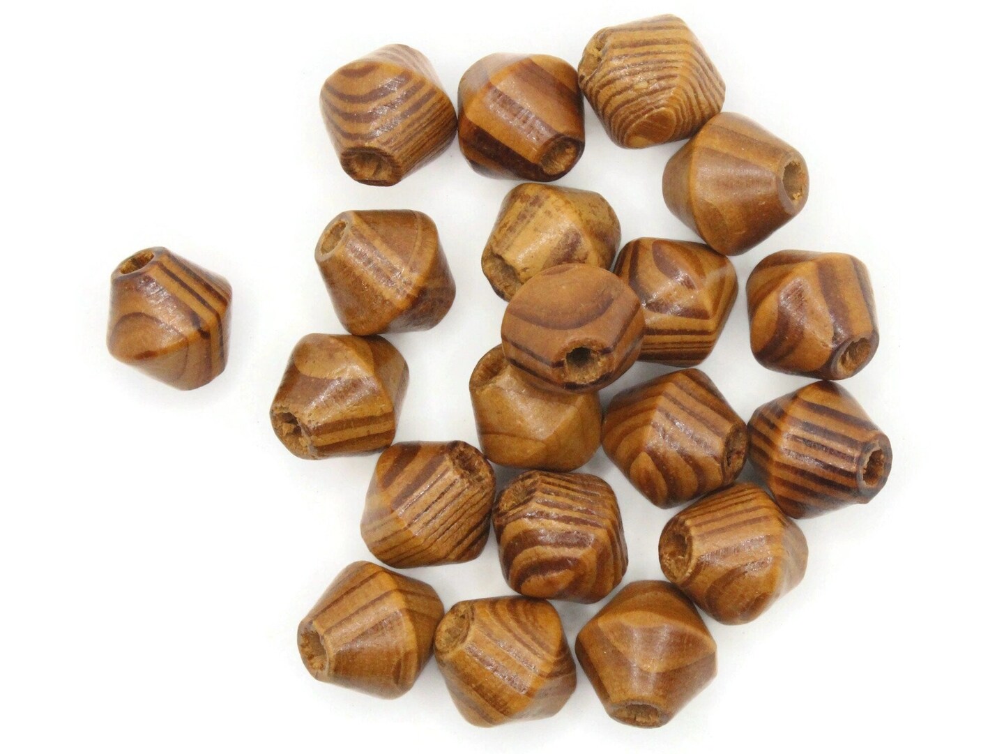 20 17mm Large Wooden Brown Bicone Beads Wood Beads Michaels