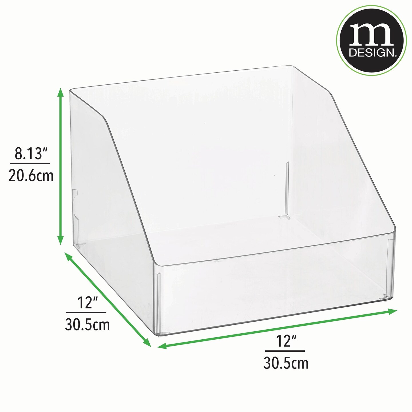 mDesign Plastic Storage Bin Container for Home Office + 32 Labels