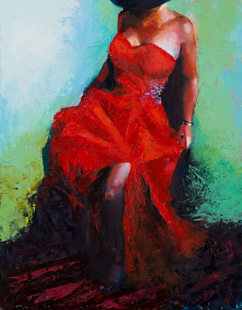 Lady in Red Poster Print by Jenny Green - Item # VARPDX13592