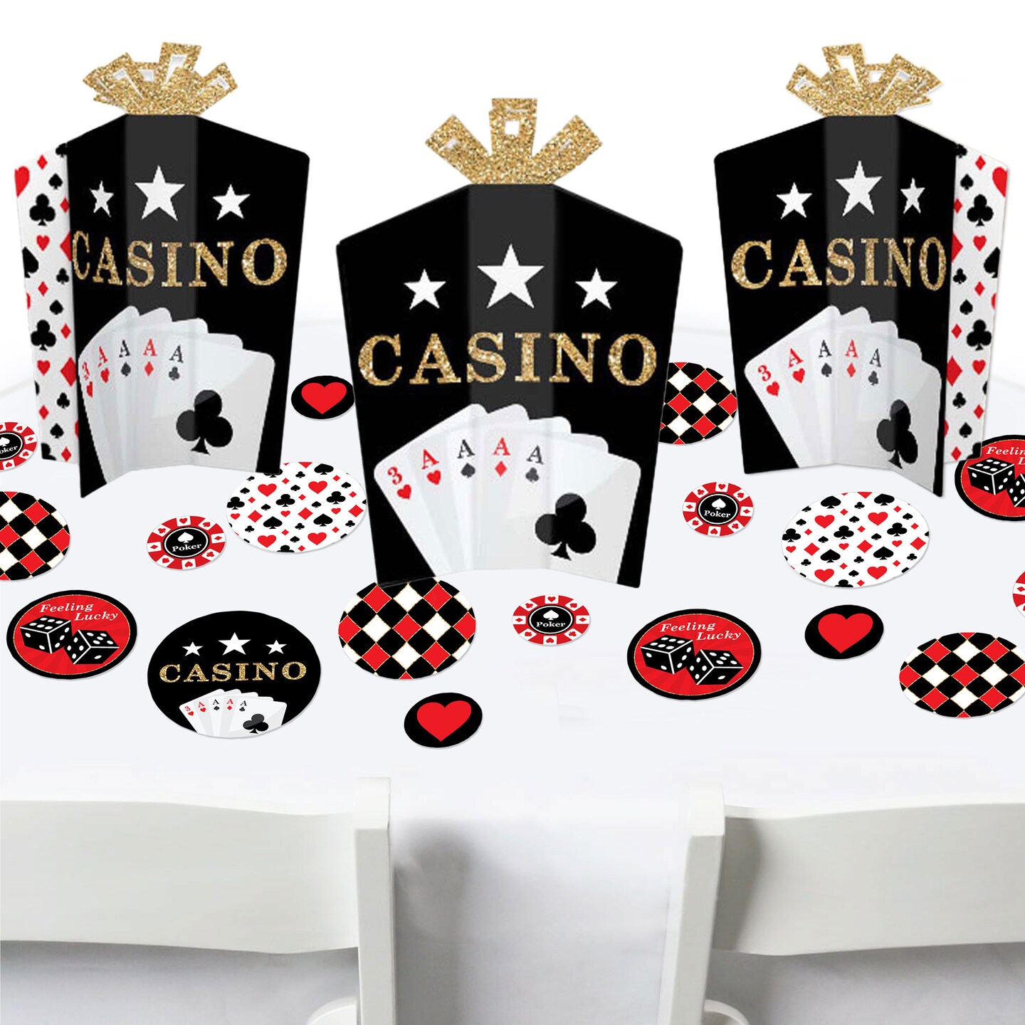 Casino Theme Party Decorations, Casino Birthday Party Decorations Supplies,  Las Vegas Party Decorations, Poker Happy Birthday Backdrop, Casino