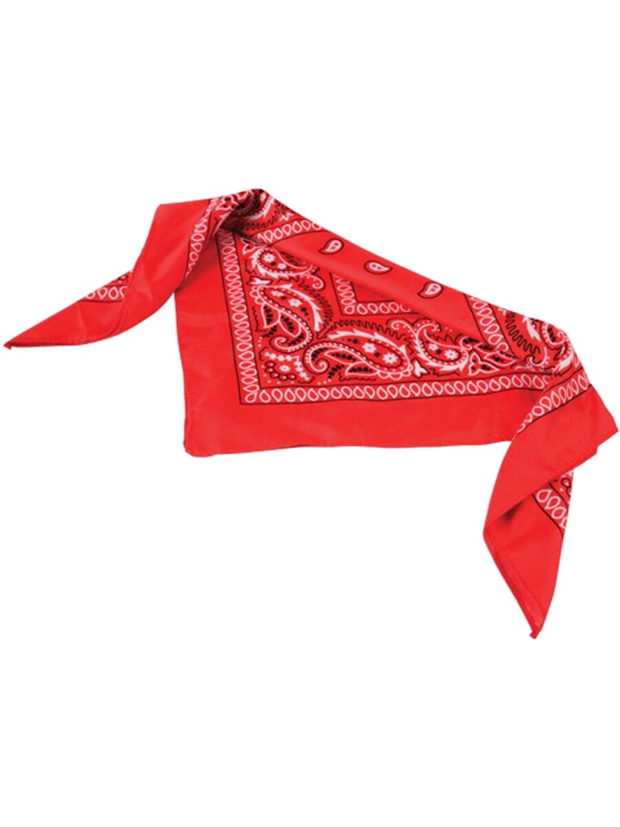 12 Red Cowboy Cowgirl Western Bandana Head Scarf Costume Accessory