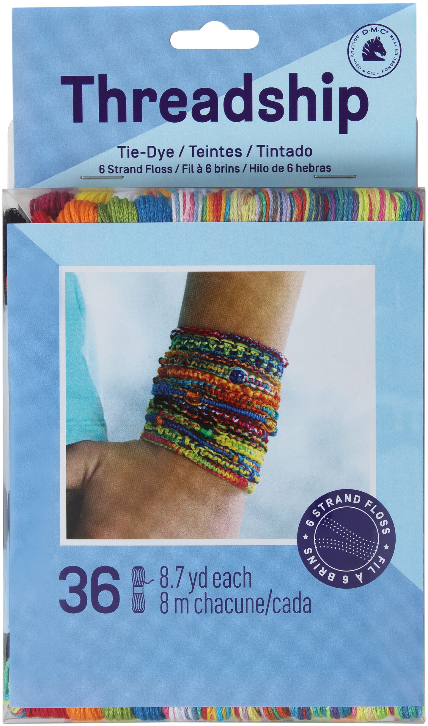 DMC Threadship 6-Strand Floss Pack 8.7yd 24/Pkg-Tie-Dye Effect