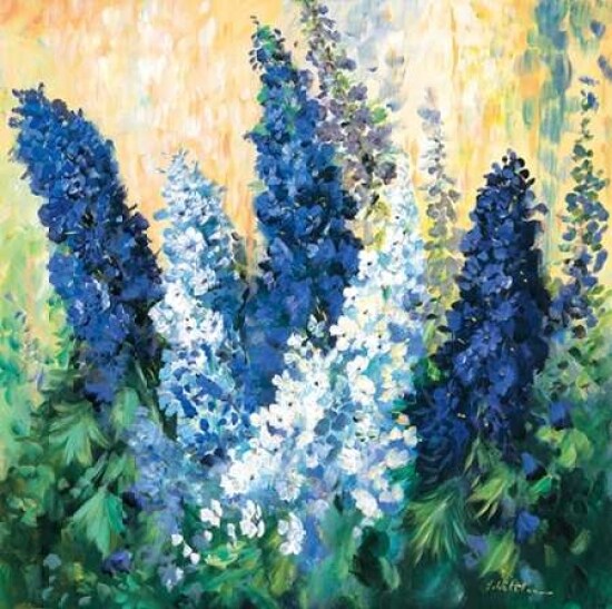 Larkspur in blues Poster Print by Katharina Schottler - Item # VARPDXKS037