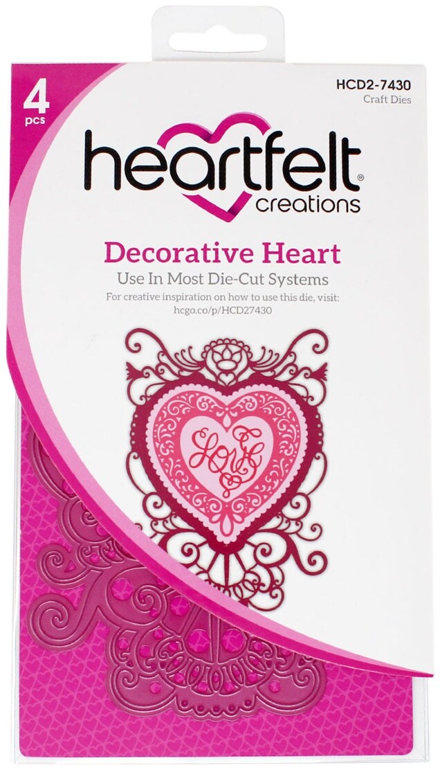 Heartfelt Creations Cut &#x26; Emboss Dies-Decorative Heart