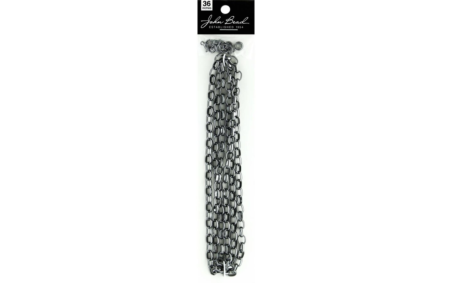 John Bead Chain &#x26; Finding Set 5x7mm Oval Gunmetal