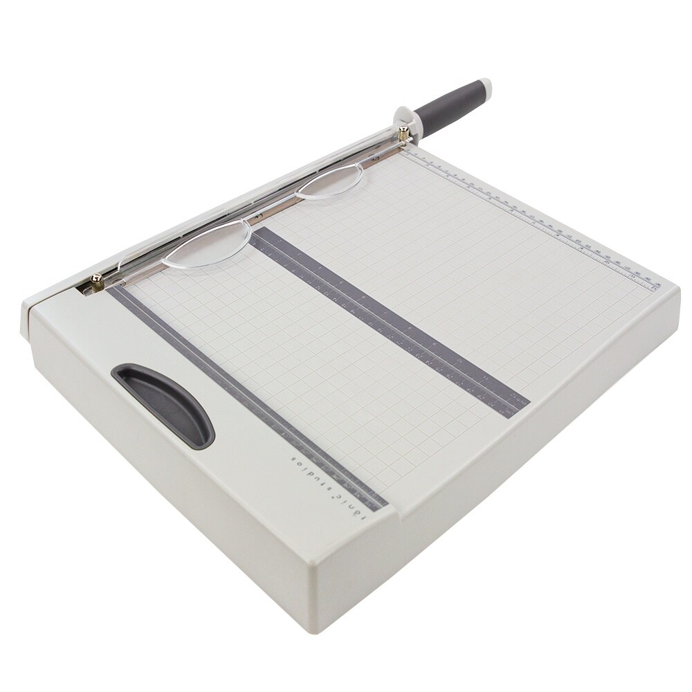 Tonic Studios Paper Cutter Tool - Large Guillotine Paper Trimmer for Cardstock, Photos, and Scrapbooking - 12.25 Inch Cutting Length with Ruler and Grid Lines